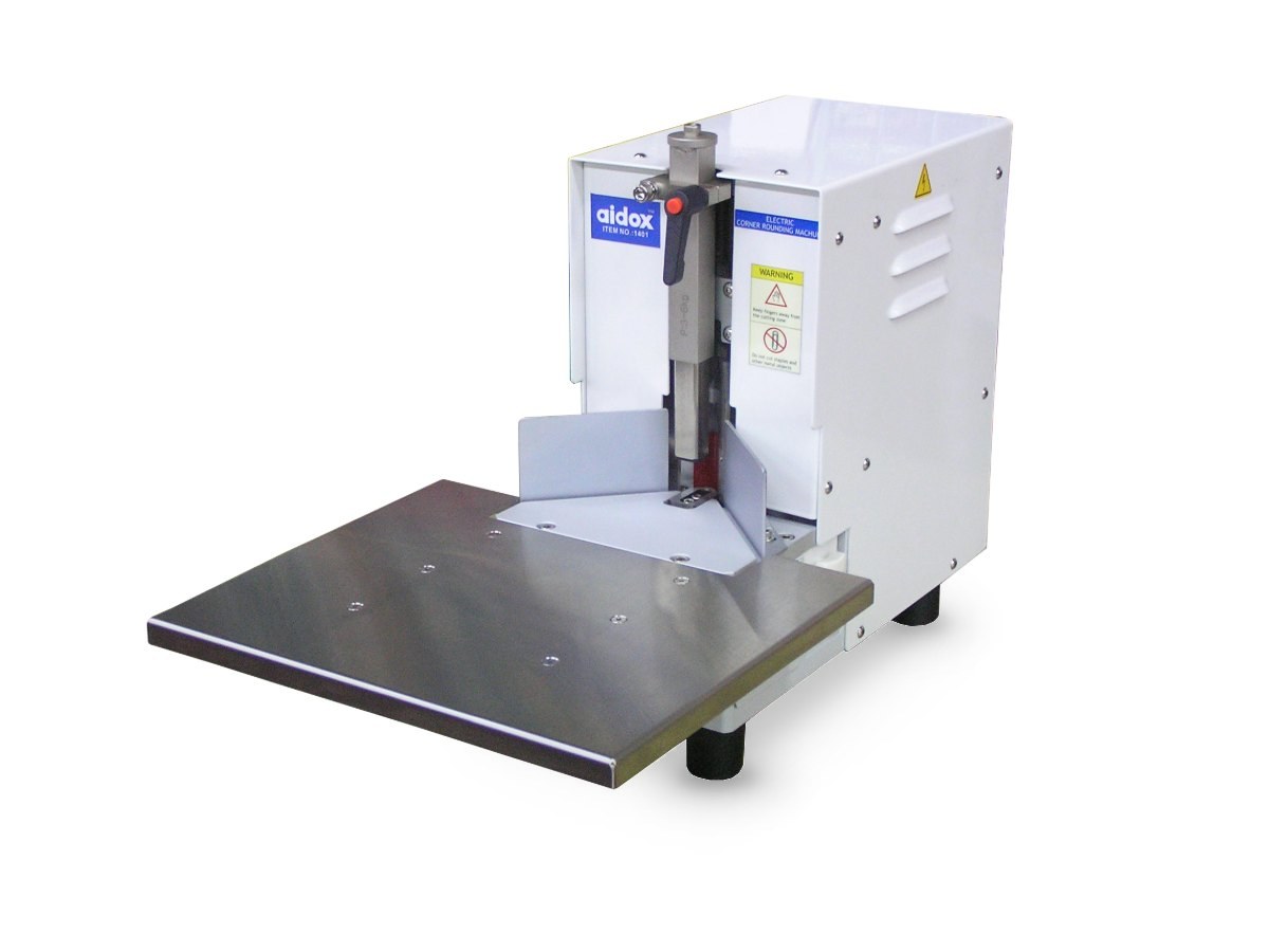 aidox electric corner rounding machine 1401 with stainless work table