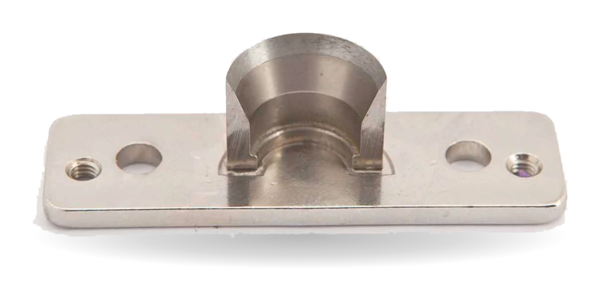 Half-round Die 21 mm on its two-screw mounting plate